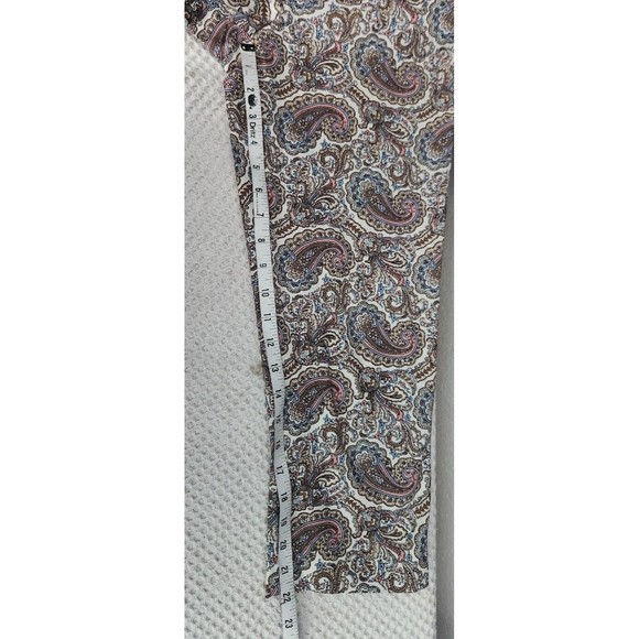 Talbots The Perfect Crop Pants Sz 4P Stretch Chino Paisley Print Cotton Stretch - Picture 3 of 8